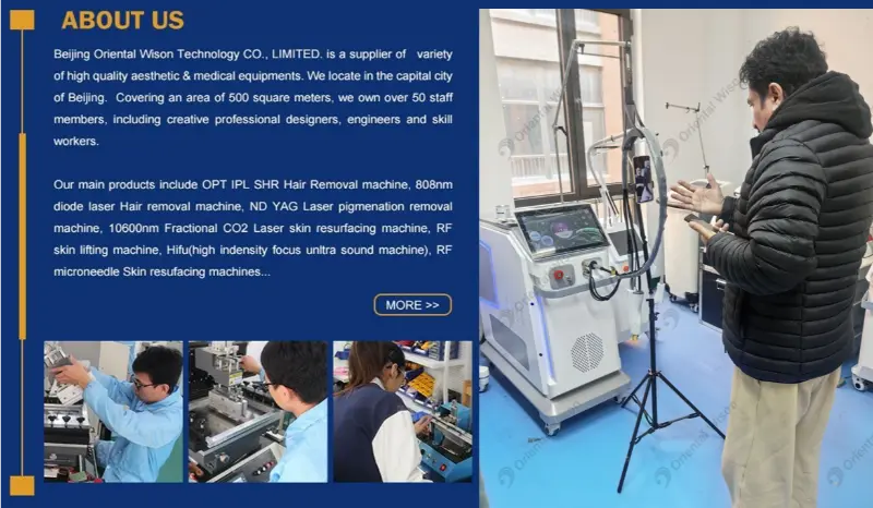 Powitanie! Klient odwiedza naszą fabrykę, Test Alexandrite Laser