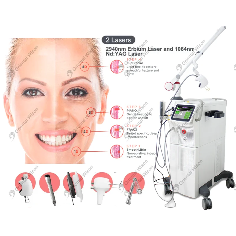 4d 2940nm Erbium Laser 1064NM ND YAG LASER 4D Anti-Saging Beauty Machine
